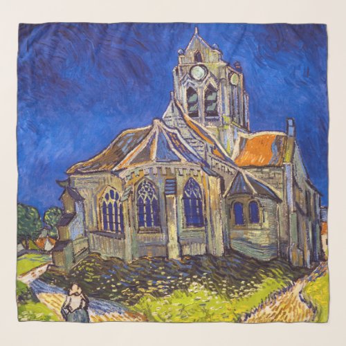 Vincent van Gogh _ The Church at Auvers Scarf