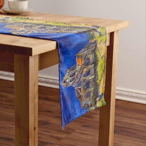 Vincent van Gogh _ The Church at Auvers Short Table Runner