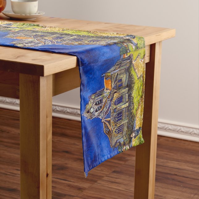 Vincent van Gogh - The Church at Auvers Short Table Runner (In Situ)