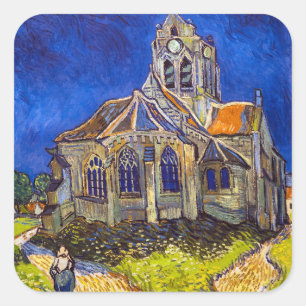 Vincent van Gogh - The Church at Auvers Square Sticker