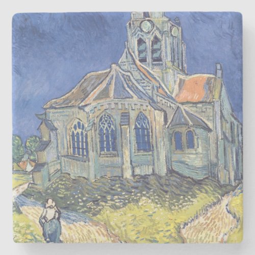 Vincent van Gogh  The Church at Auvers_sur_Oise Stone Coaster