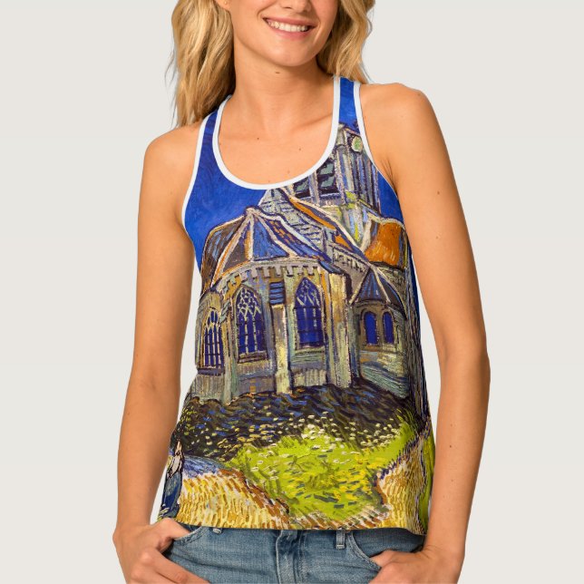 Vincent van Gogh - The Church at Auvers Tank Top (Front)