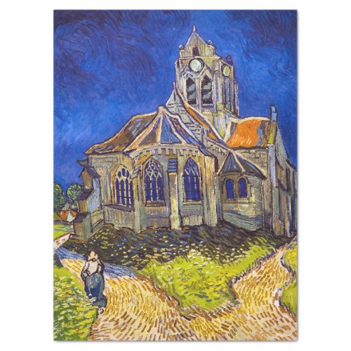 Vincent van Gogh _ The Church at Auvers Tissue Paper