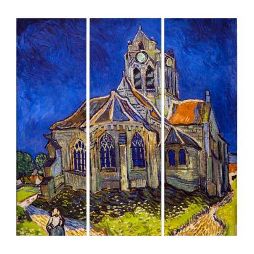 Vincent van Gogh _ The Church at Auvers Triptych