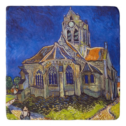 Vincent van Gogh _ The Church at Auvers Trivet