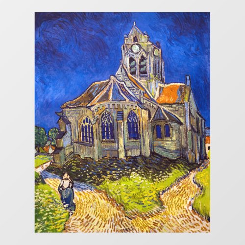 Vincent van Gogh _ The Church at Auvers Window Cling