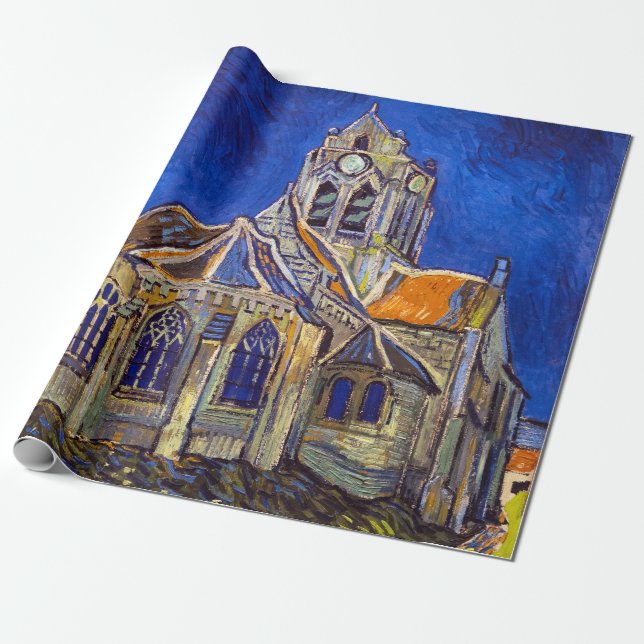 Vincent van Gogh - The Church at Auvers Wrapping Paper (Unrolled)