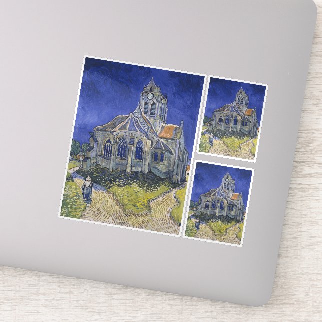 Vincent Van Gogh, The Church in Auvers Sticker (Detail)