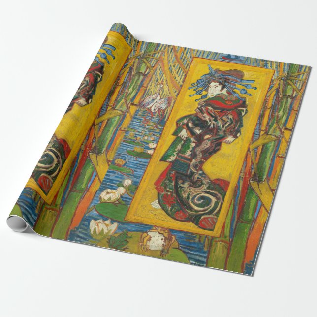 Vincent Van Gogh The Courtesan after Eisen Wrapping Paper (Unrolled)