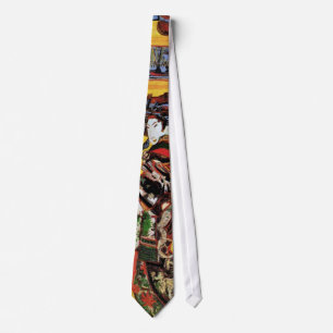 Vincent Van Gogh - The Courtesan - Japanese Geisha Neck Tie