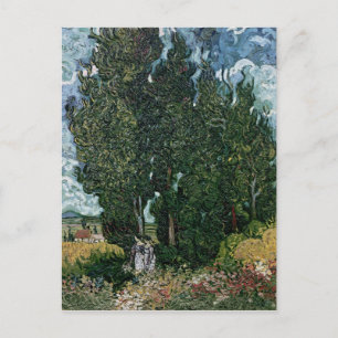 Vincent van Gogh   The cypresses, c.1889-90 Postcard
