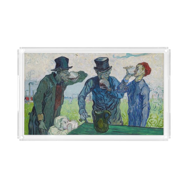 Vincent van Gogh - The Drinkers, after Daumier Acrylic Tray (Front)