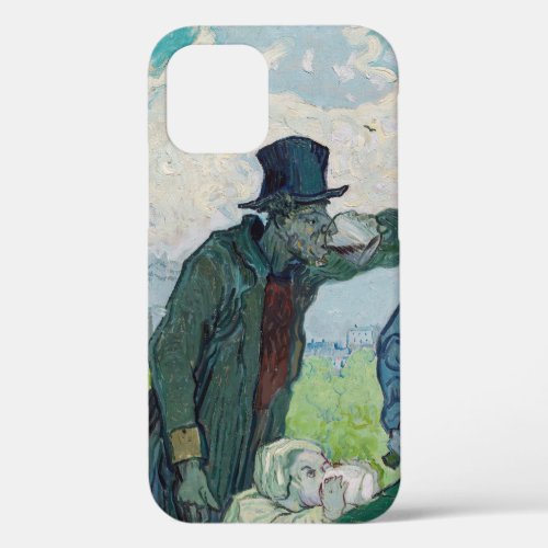 Vincent van Gogh _ The Drinkers after Daumier iPhone 12 Case