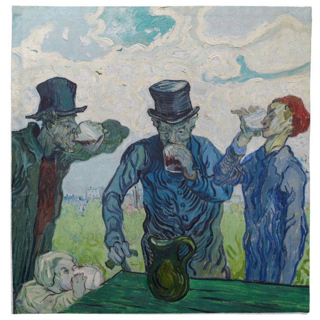 Vincent van Gogh - The Drinkers, after Daumier Cloth Napkin (Front)