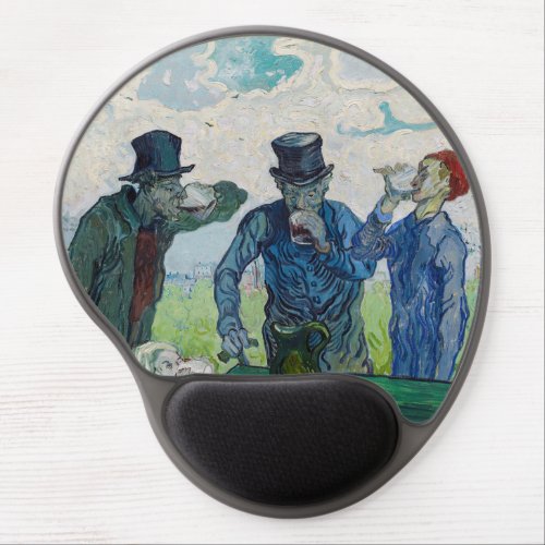 Vincent van Gogh _ The Drinkers after Daumier Gel Mouse Pad