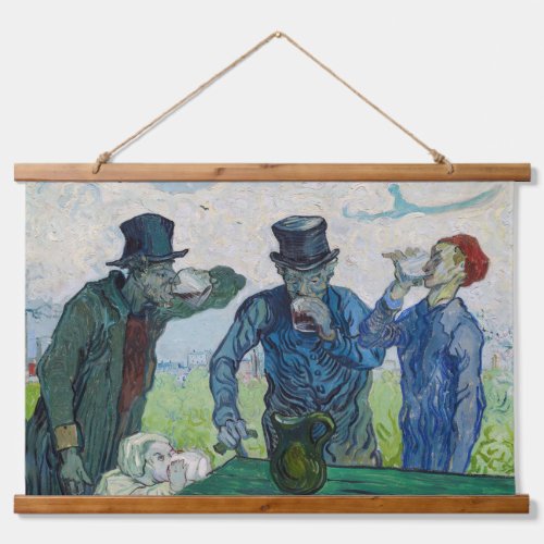 Vincent van Gogh _ The Drinkers after Daumier Hanging Tapestry