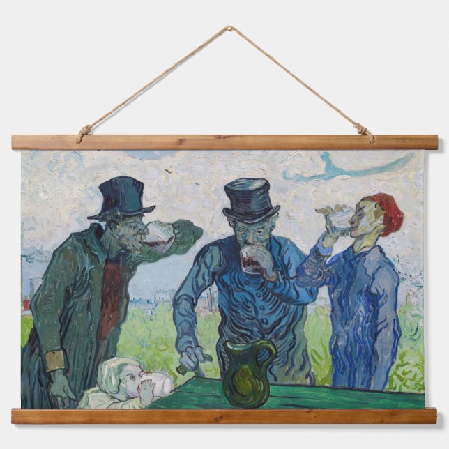 Vincent van Gogh - The Drinkers, after Daumier Hanging Tapestry (Front)