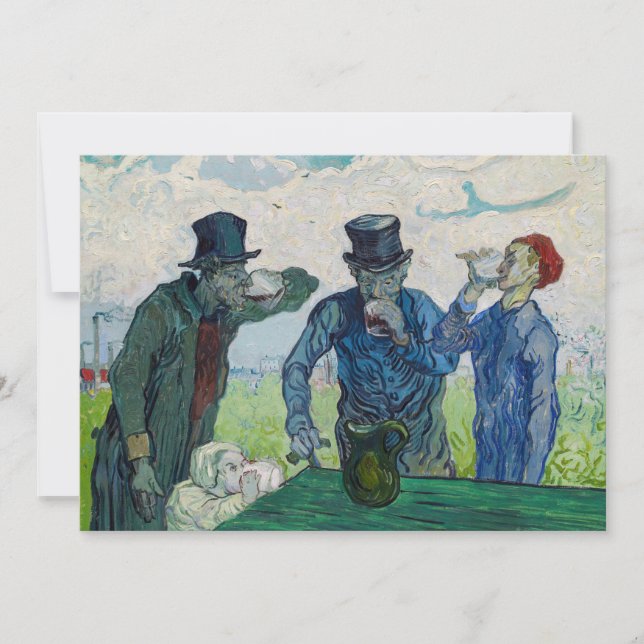 Vincent van Gogh - The Drinkers, after Daumier Invitation (Front)