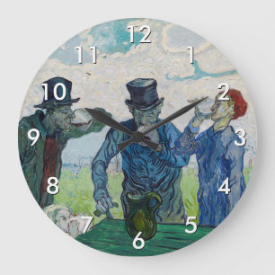 Vincent van Gogh - The Drinkers, after Daumier Large Clock