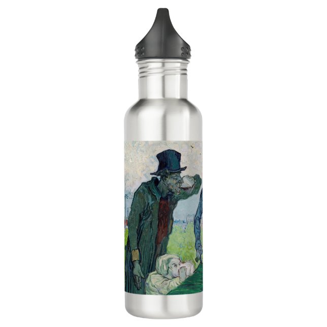 Vincent van Gogh - The Drinkers, after Daumier Stainless Steel Water Bottle (Left)