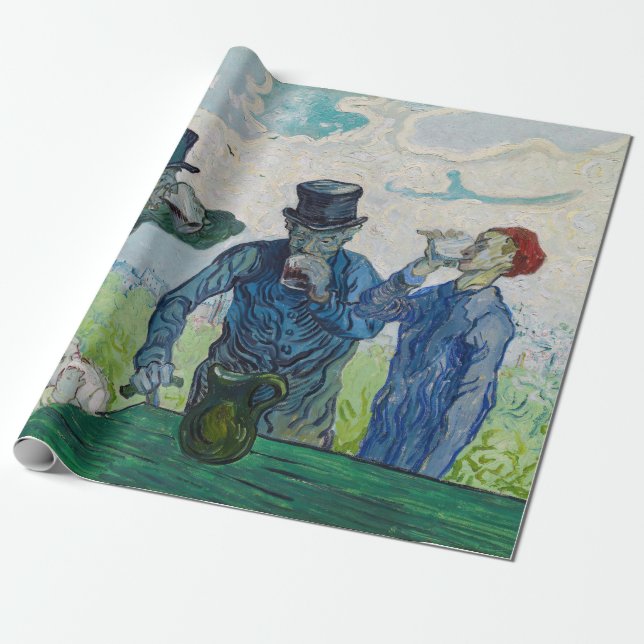Vincent van Gogh - The Drinkers, after Daumier Wrapping Paper (Unrolled)