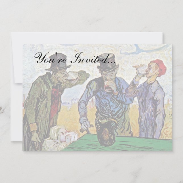Vincent Van Gogh - The Drinkers - Fine Art Invitation (Front)