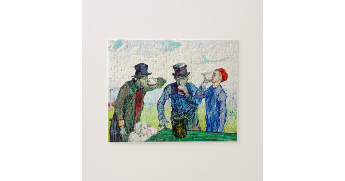 Vincent Van Gogh The Drinkers Fine Art Jigsaw Puzzle Zazzle Com