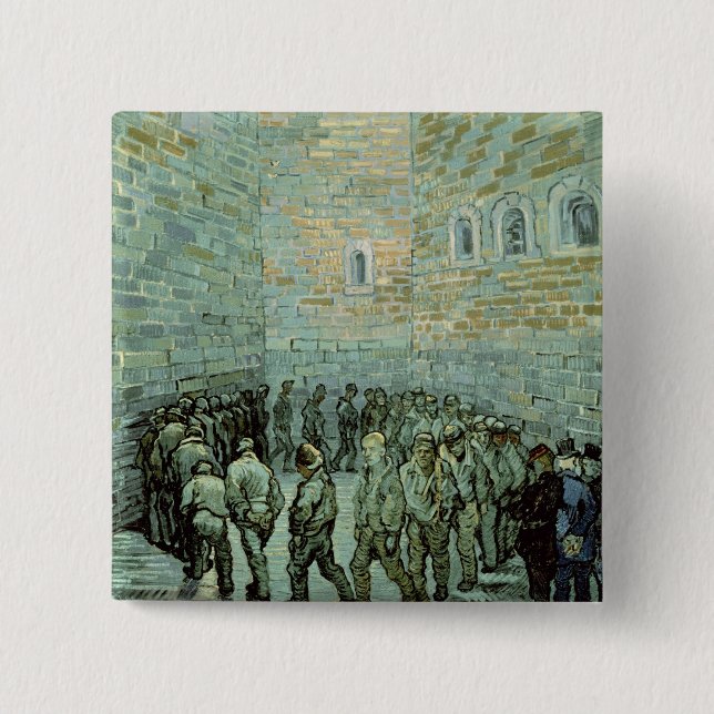 Vincent van Gogh | The Exercise Yard Pinback Button (Front)
