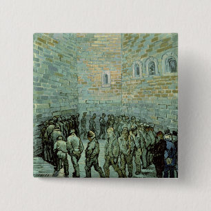Vincent van Gogh   The Exercise Yard Pinback Button