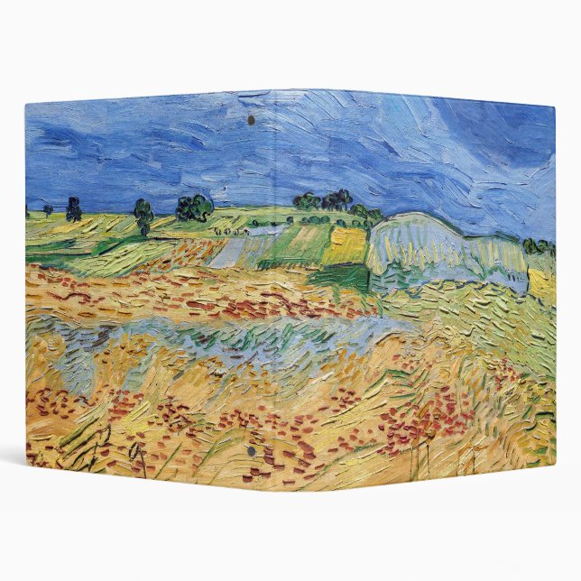 Vincent van Gogh - The fields / Plain at Auvers 3 Ring Binder (Background)
