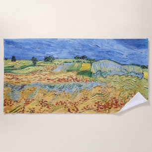 Vincent van Gogh - The fields / Plain at Auvers Beach Towel