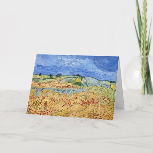 Vincent van Gogh _ The fields  Plain at Auvers Card