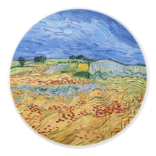 Vincent van Gogh _ The fields  Plain at Auvers Ceramic Knob