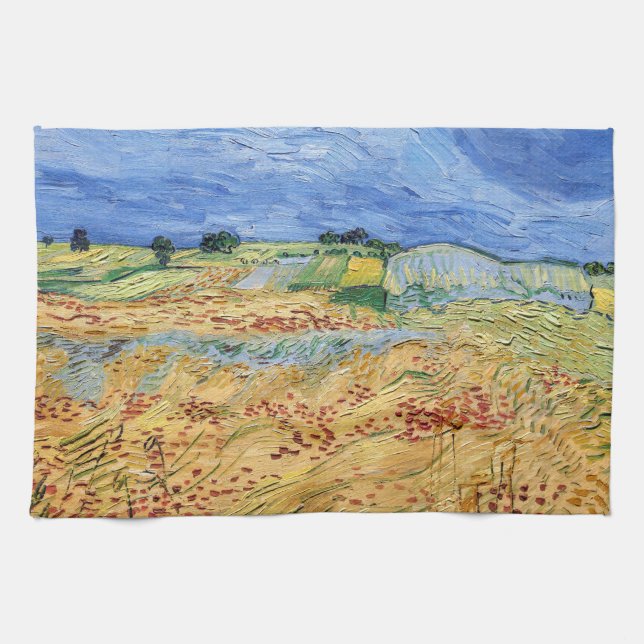 Vincent van Gogh - The fields / Plain at Auvers Kitchen Towel (Horizontal)