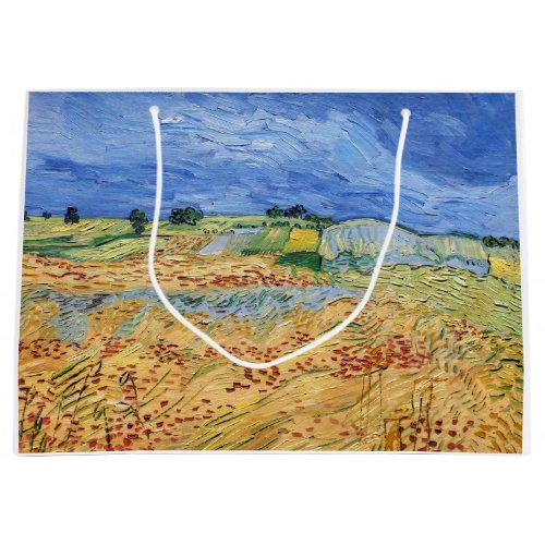 Vincent van Gogh _ The fields  Plain at Auvers Large Gift Bag