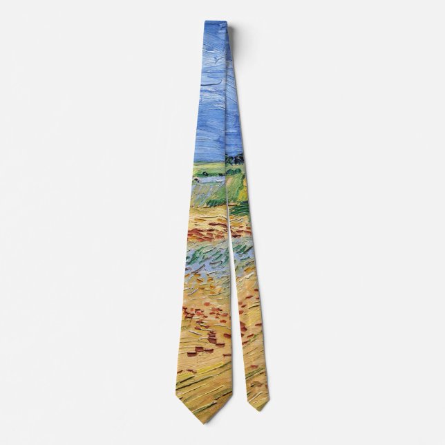 Vincent van Gogh - The fields / Plain at Auvers Neck Tie (Front)