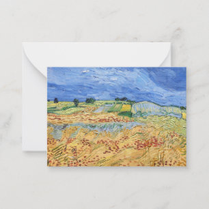 Vincent van Gogh - The fields / Plain at Auvers Note Card