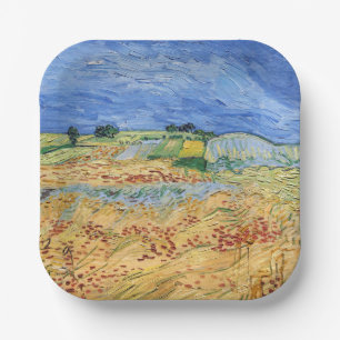 Vincent van Gogh - The fields / Plain at Auvers Paper Plates