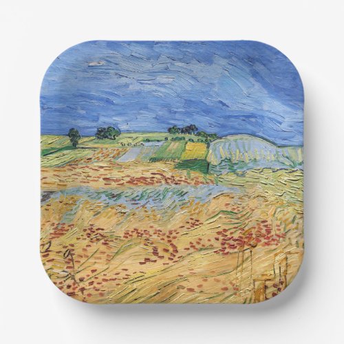 Vincent van Gogh _ The fields  Plain at Auvers Paper Plates