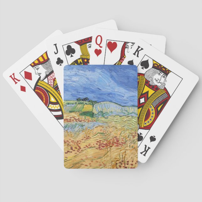 Vincent van Gogh - The fields / Plain at Auvers Poker Cards (Back)
