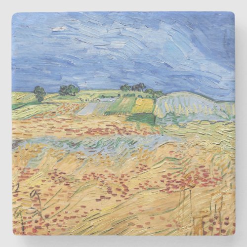 Vincent van Gogh _ The fields  Plain at Auvers Stone Coaster