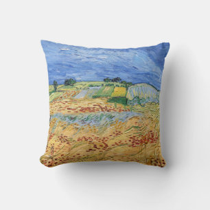 Vincent van Gogh - The fields / Plain at Auvers Throw Pillow