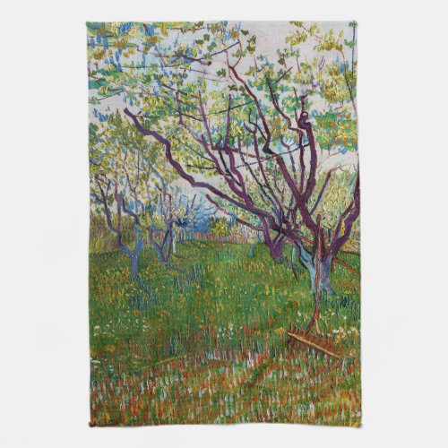 Vincent van Gogh _ The Flowering Orchard Kitchen Towel