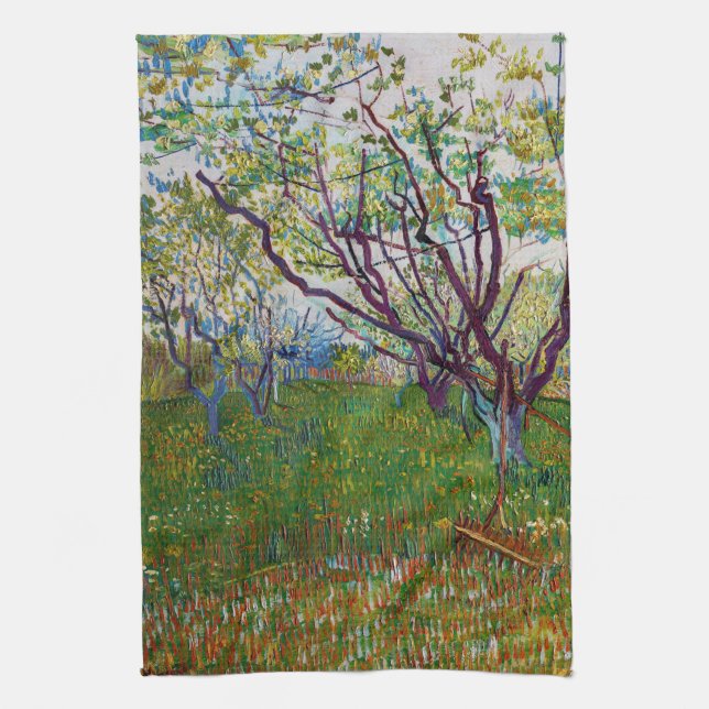Vincent van Gogh - The Flowering Orchard Kitchen Towel (Vertical)