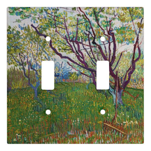 Vincent van Gogh _ The Flowering Orchard Light Switch Cover