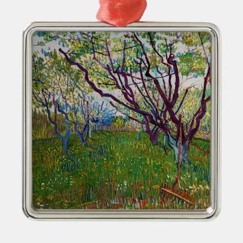 Vincent van Gogh _ The Flowering Orchard Metal Ornament