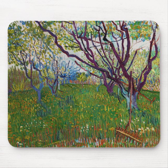 Vincent van Gogh - The Flowering Orchard Mouse Pad (Front)