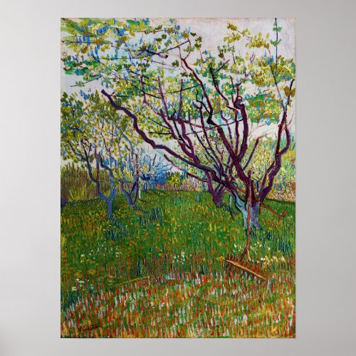Vincent van Gogh _ The Flowering Orchard Poster