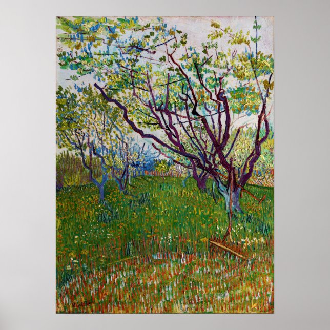 Vincent van Gogh - The Flowering Orchard Poster (Front)