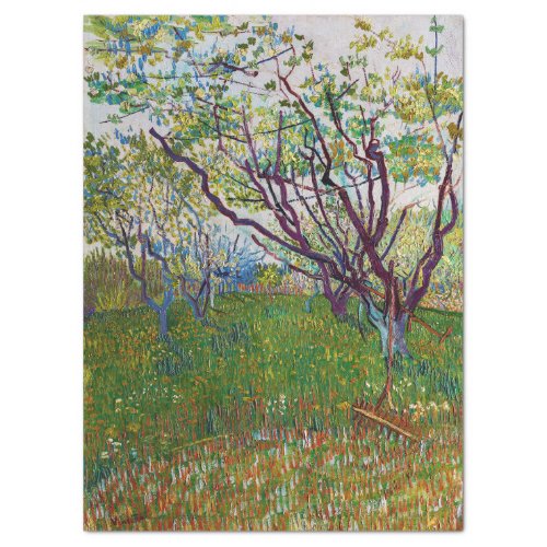 Vincent van Gogh _ The Flowering Orchard Tissue Paper